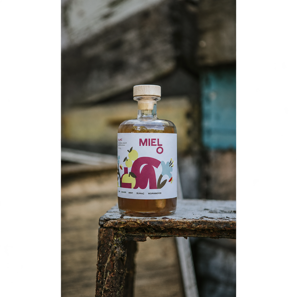 Mielo bottle photo with transparent side padding
