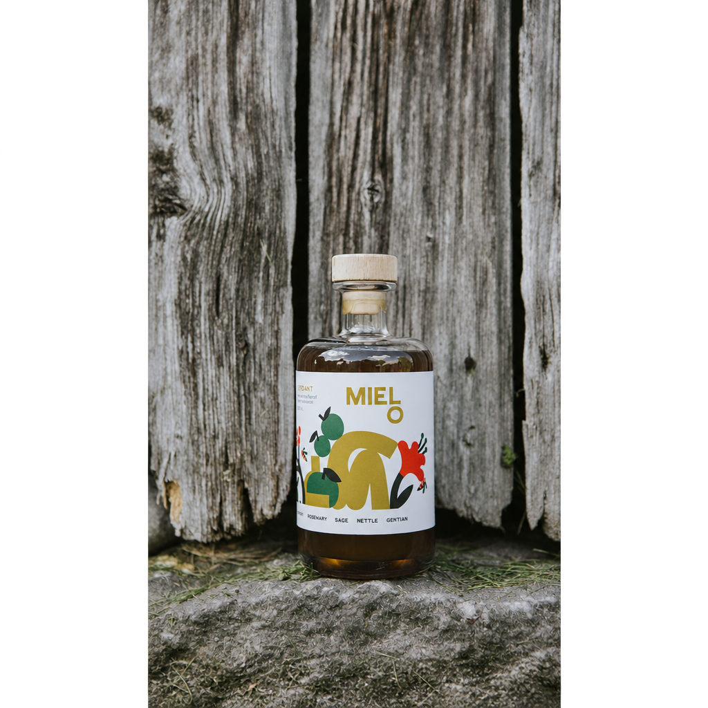 Mielo bottle photo with transparent side padding