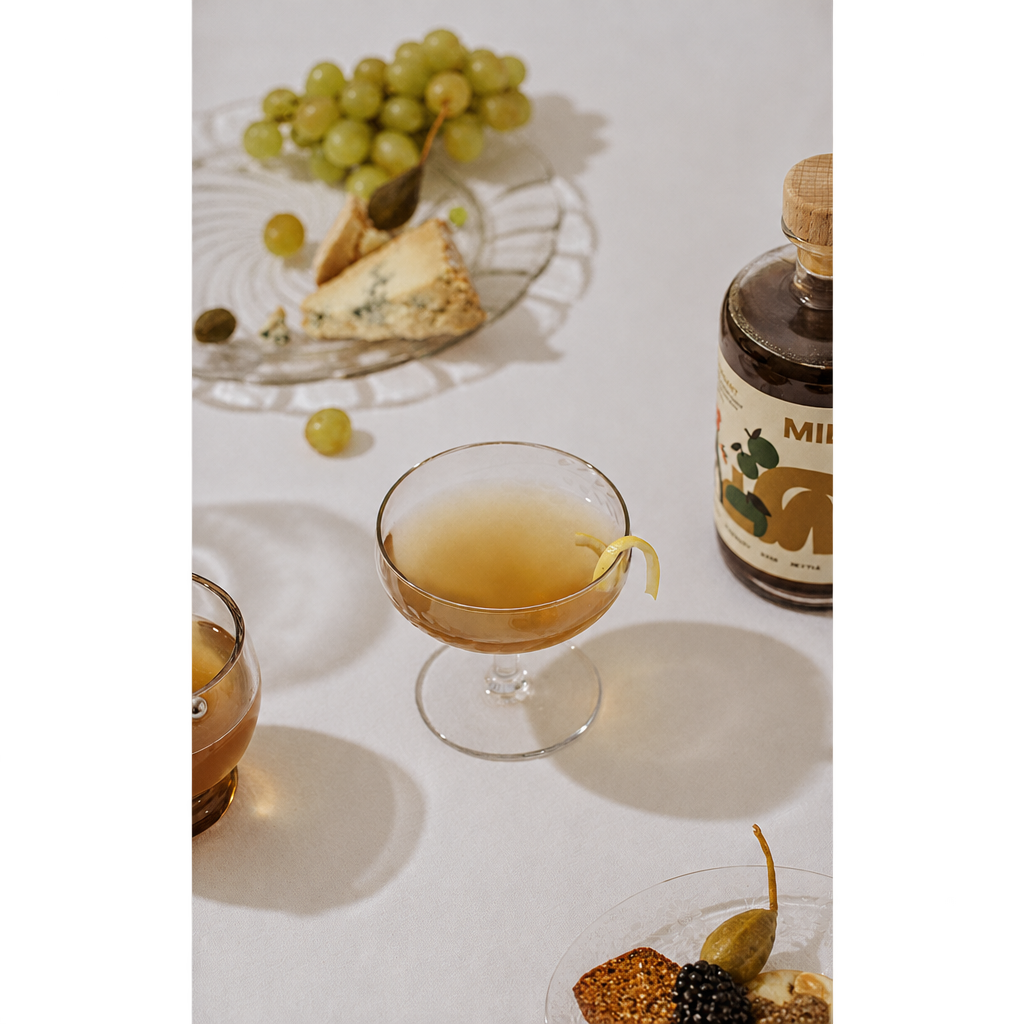 Mielo drinks lifestyle photo with transparent side padding